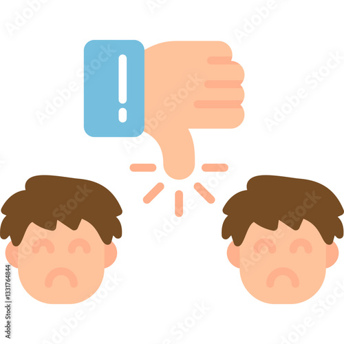 Dissatisfaction Icon Vector Element
