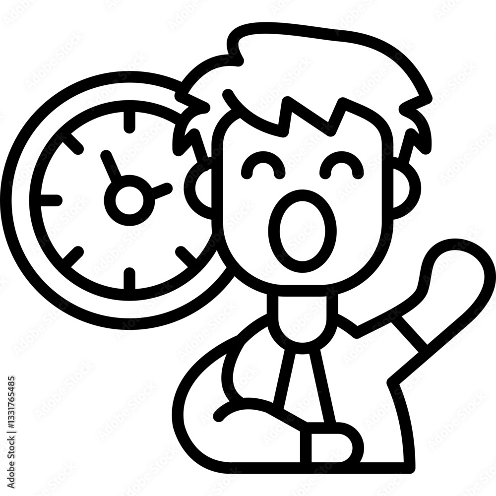 Wake Up Icon Vector Element Wake Up Icon Vector Element