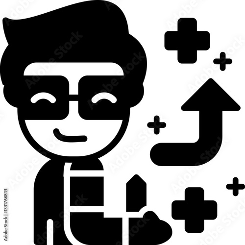 Positive Thinking Icon Vector Element