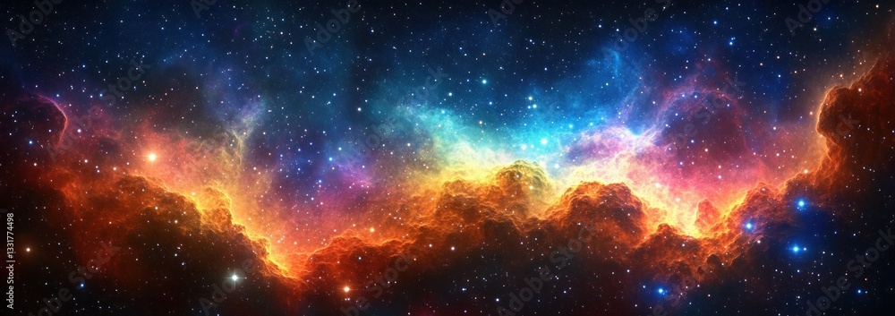 Vibrant Cosmic Nebula Deep Space Surrealism Stars Colorful Clouds Ambient Lighting Vibrant Cosmic Nebula Deep Space Surrealism Stars Colorful Clouds Ambient Lighting