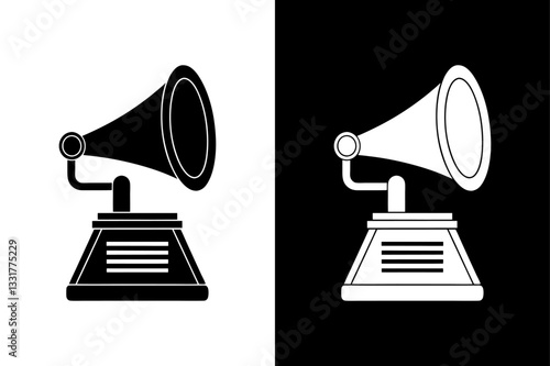 Ultrasonic Device Silhouette Vector Icon Black and White Design.