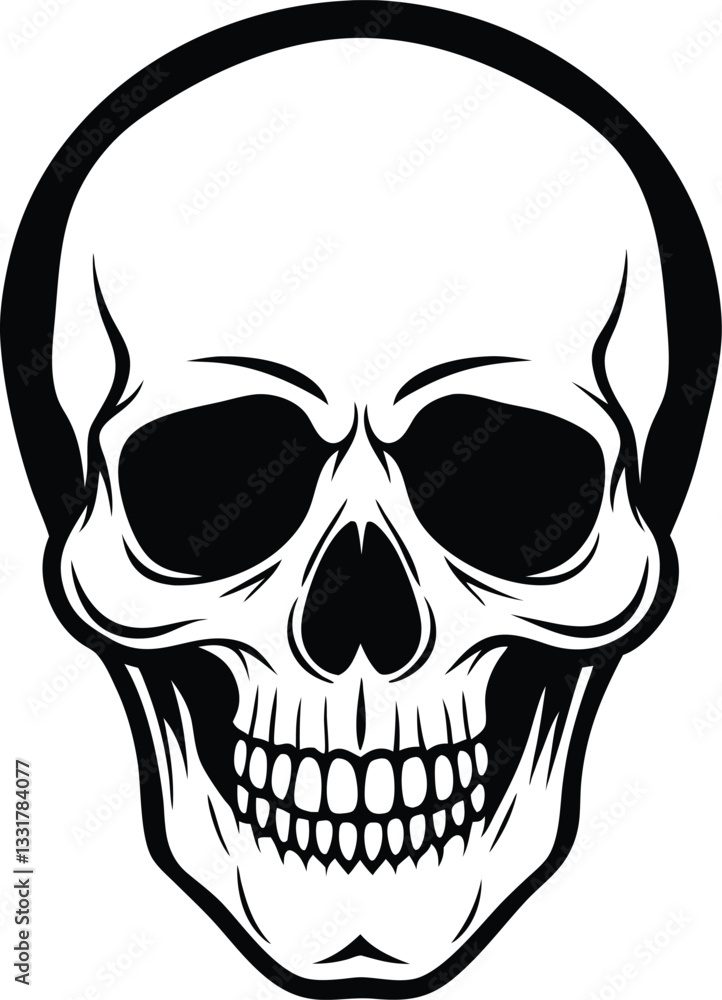 Fototapeta premium A skull with a skull and a black background with blotches