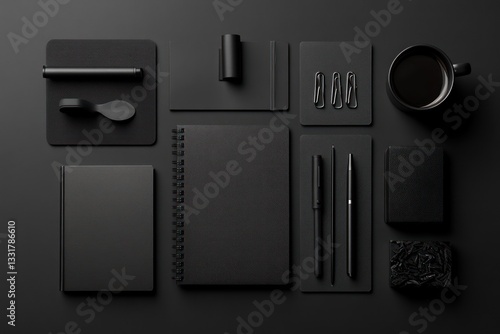Minimalist Black Office Supplies