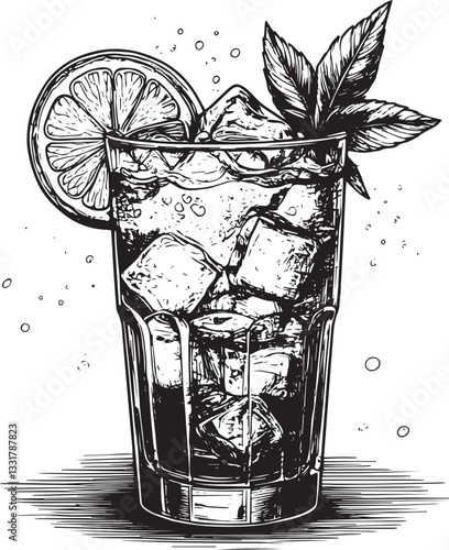 Drink cocktail beverage vector illustration