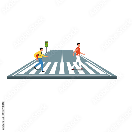 Obraz na płótnie Pedestrian crossing icon. Zebra crossing. Vector design w salonie