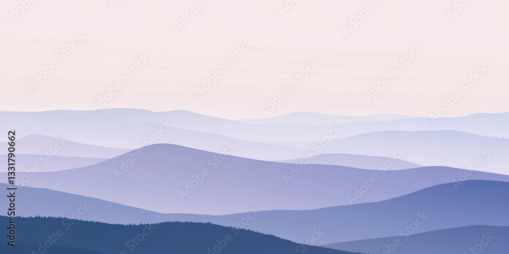 Fototapeta premium 紫の山並み