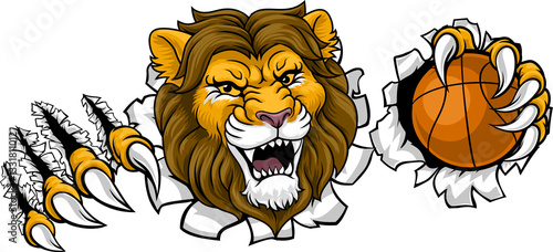 Lion Basketball Animal Spor...