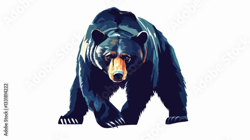 Brown bear illustration. Bear. Wild animal.