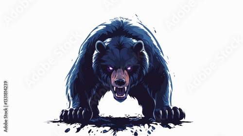 Brown bear illustration. Bear. Wild animal.