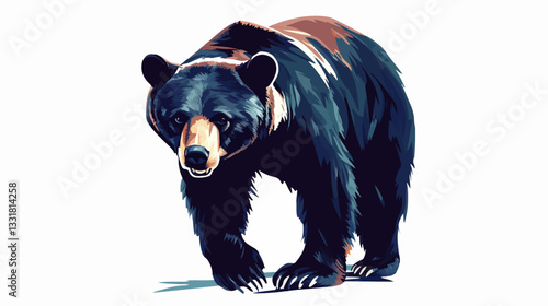 Brown bear illustration. Bear. Wild animal.