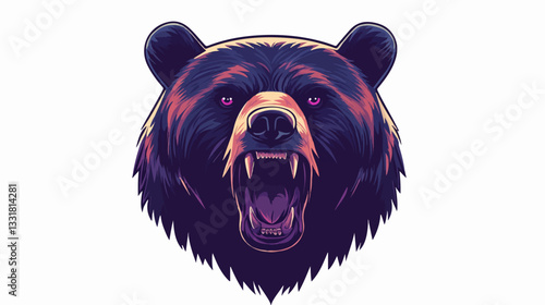 Brown bear illustration. Bear. Wild animal.