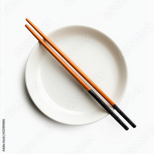 Wallpaper Mural chopsticks and white plate Torontodigital.ca