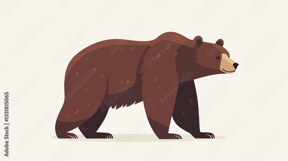 Fototapeta premium Brown bear illustration. Bear. Wild animal.