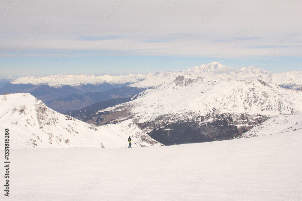 Obraz premium Station de ski des Ménuires, Alpes