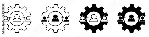 Team vector icon set. Teamwork illustration sign collection. Development  symbol. Progress  logo. 