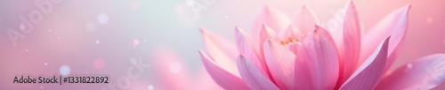 Soft petals unfolding on a gradient background, abstract, light, pastel