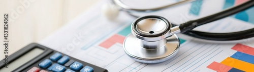 A stethoscope rests on financial documents, symbolizing the intersection of healthcare and finance.
