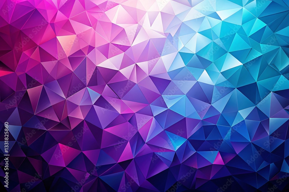 Panoramic Abstract Purple Blue Polygonal Background - Geometric Design Texture Panoramic Abstract Purple Blue Polygonal Background - Geometric Design Texture