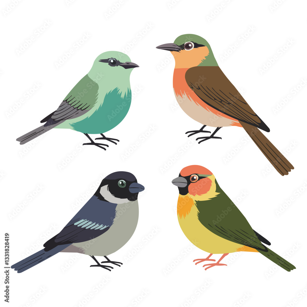 Obraz premium set of birds