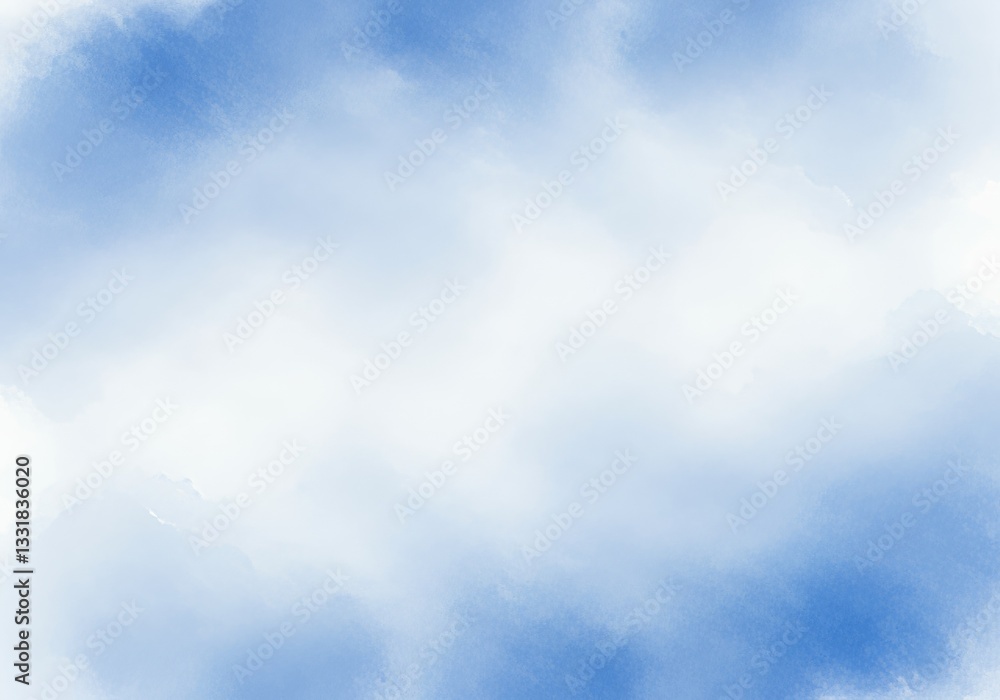 Obraz premium Abstract Blue Watercolor Texture Background with Cloud Effect Design