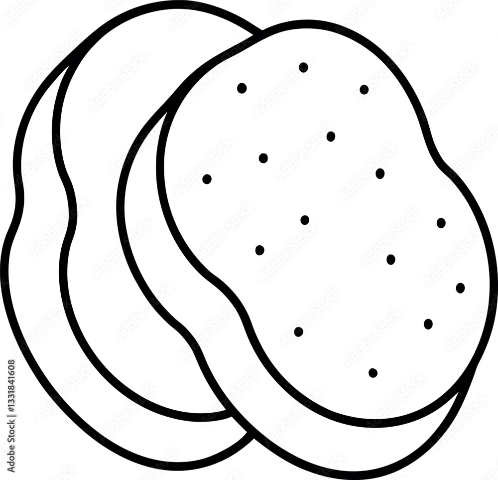 Black and white outline of a beauty sponge in a soft case, perfect for makeup-themed illustrations, cosmetic branding, and self-care product packaging.
Black and white outline of a beauty sponge in a soft case, perfect for makeup-themed illustrations, cosmetic branding, and self-care product packaging.