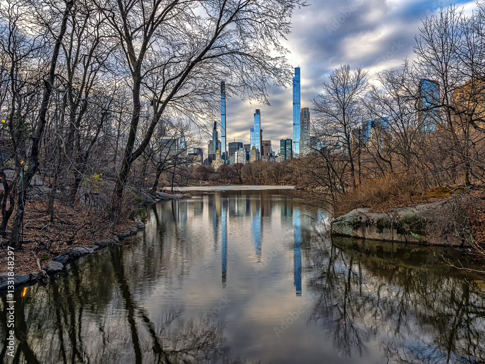 Central Park, New York City at the lake