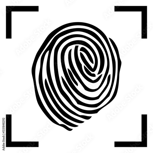 Icono de identificacion por huella dactilar