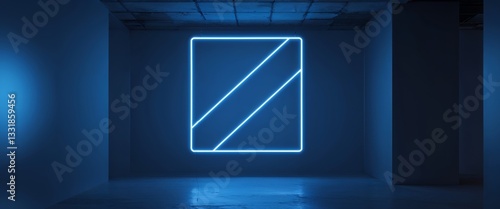 A striking neon sign illuminating a dark room creating an atmospheric and edgy vibe perfect for nightlife.