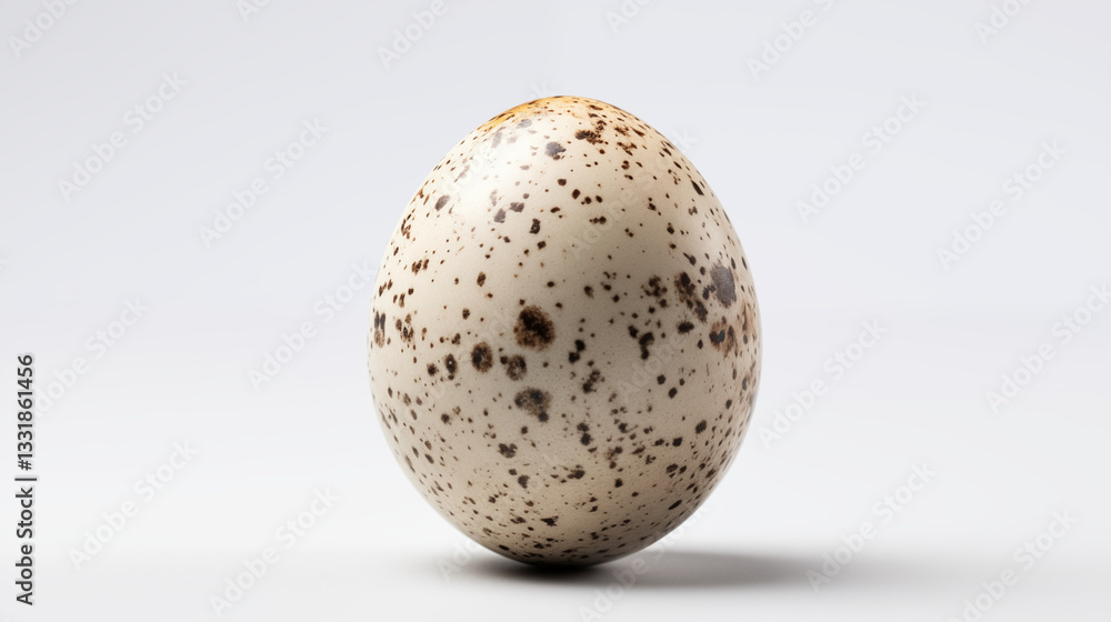 Spotted Bird Egg Beige and Brown Speckled Studio Shot Spotted Bird Egg Beige and Brown Speckled Studio Shot