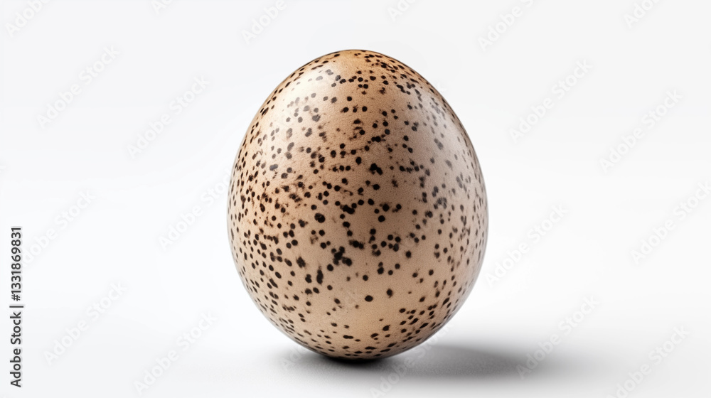 Beige speckled bird egg macro photography studio shot Beige speckled bird egg macro photography studio shot
