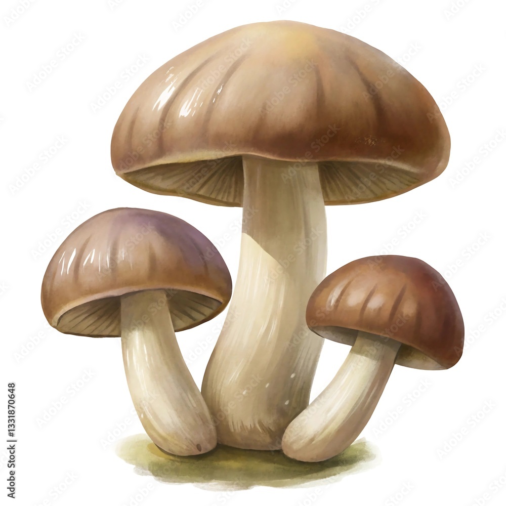mushrooms isolated on white background mushrooms isolated on white background