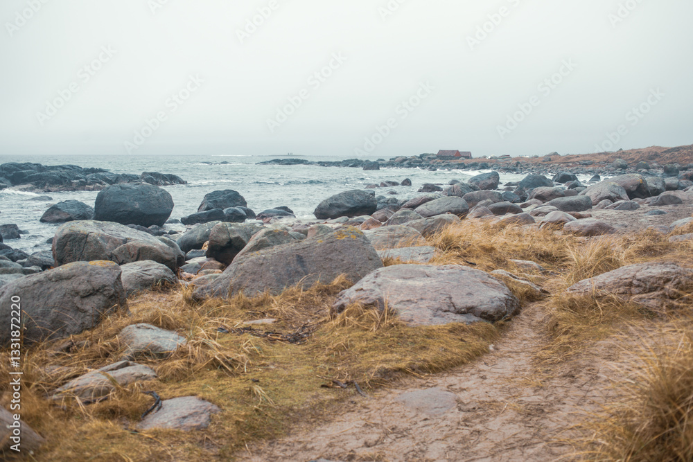 Ogna Beach, Norway – Rugged Seashore with Stones and Ocean Waves Ogna Beach, Norway – Rugged Seashore with Stones and Ocean Waves