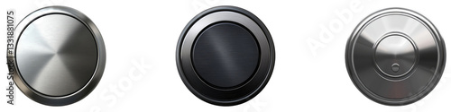 Elevator push button isolated on transparent background.PNG Set of