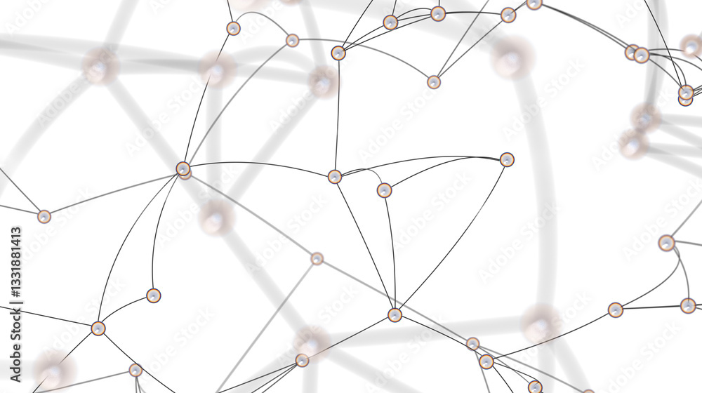 Abstract Network Connection with White Nodes Abstract Network Connection with White Nodes