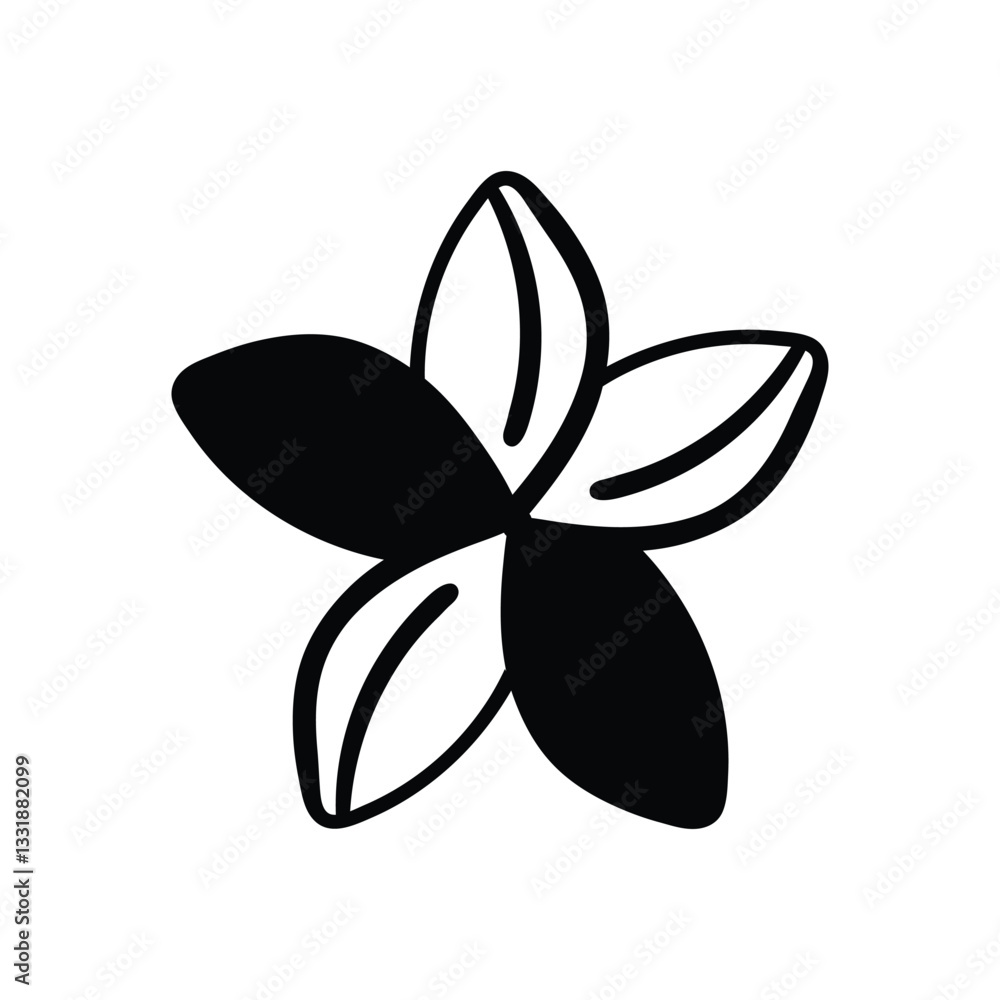 Flower hand draw doodle Vector icon Flower hand draw doodle Vector icon