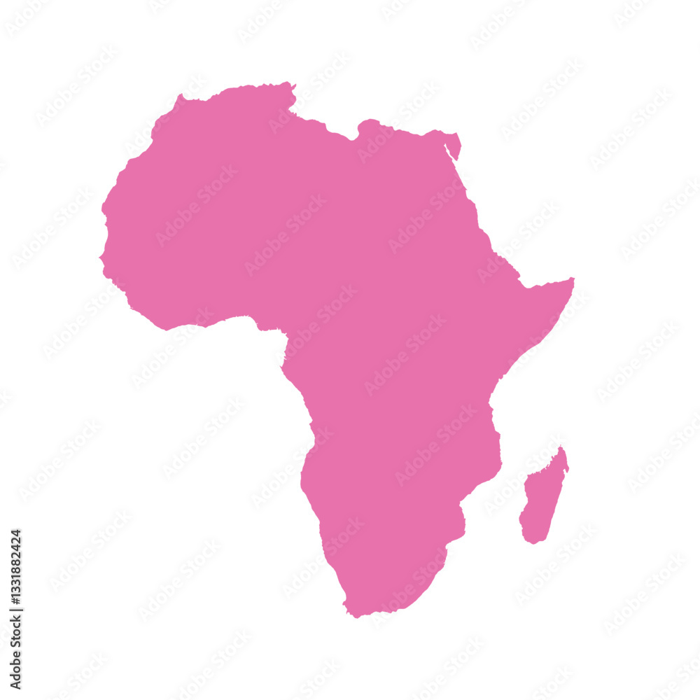 Obraz premium Map of Africa, sign silhouette. World Map Globe. Vector Illustration isolated on transparen background. African continent.