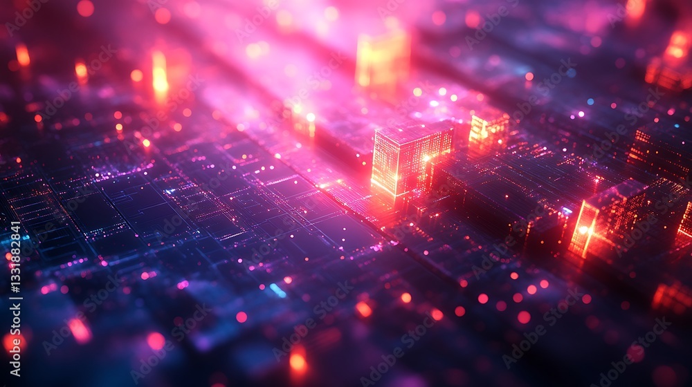 Fototapeta premium Luminous Red Glitter Sparkle Effect high resolution hd wallpaper