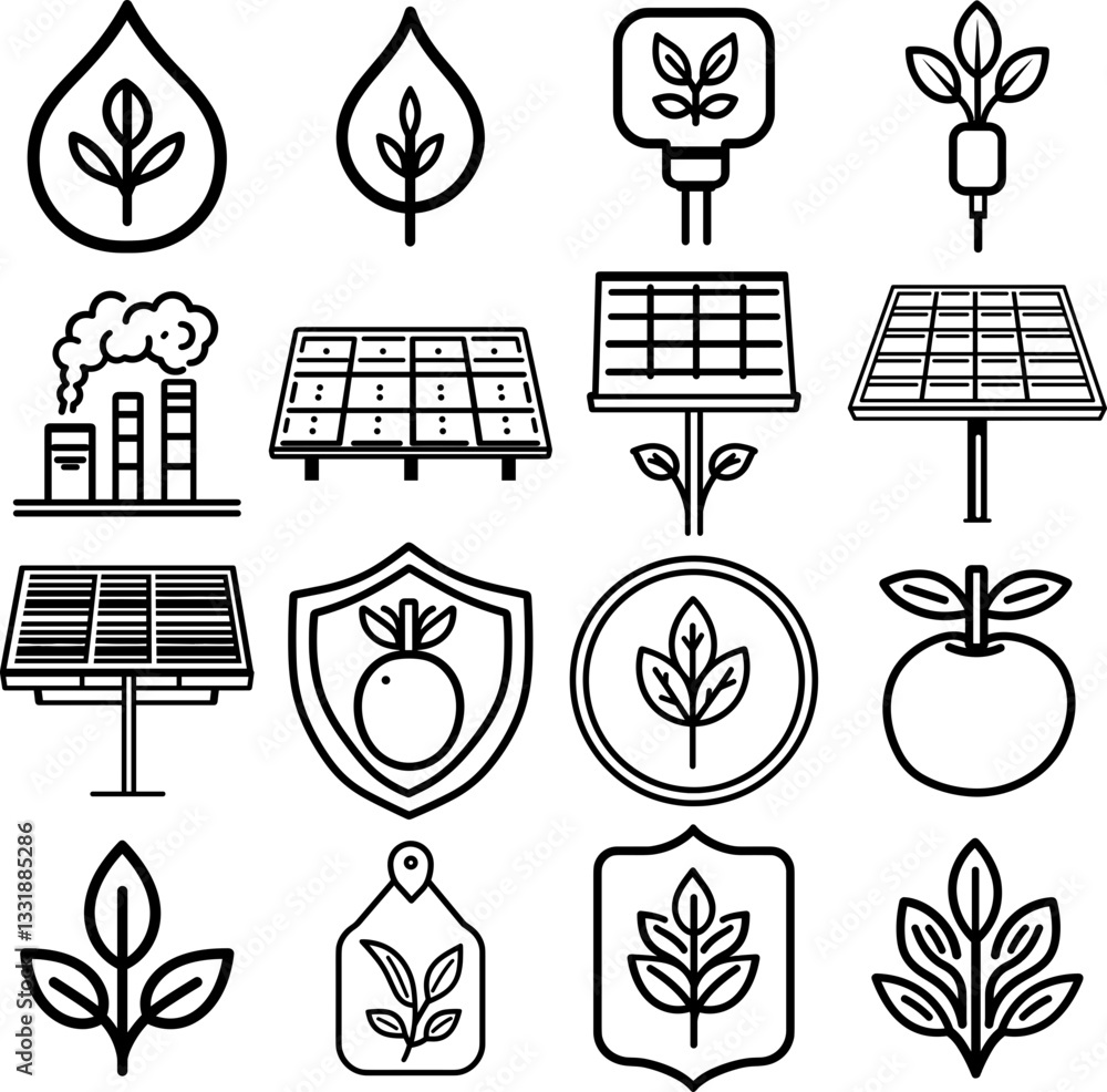 custom made wallpaper toronto digitalSustainable Energy Outline Icon Pack: Renewable Power