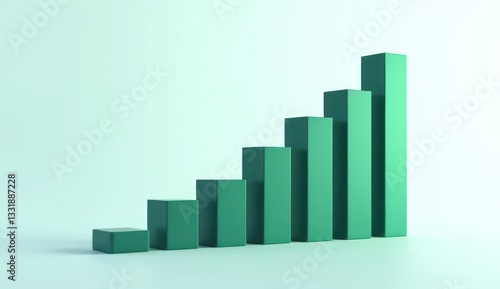 Free Download Growing green bar chart, business success and financial growth
 - GFXLoad