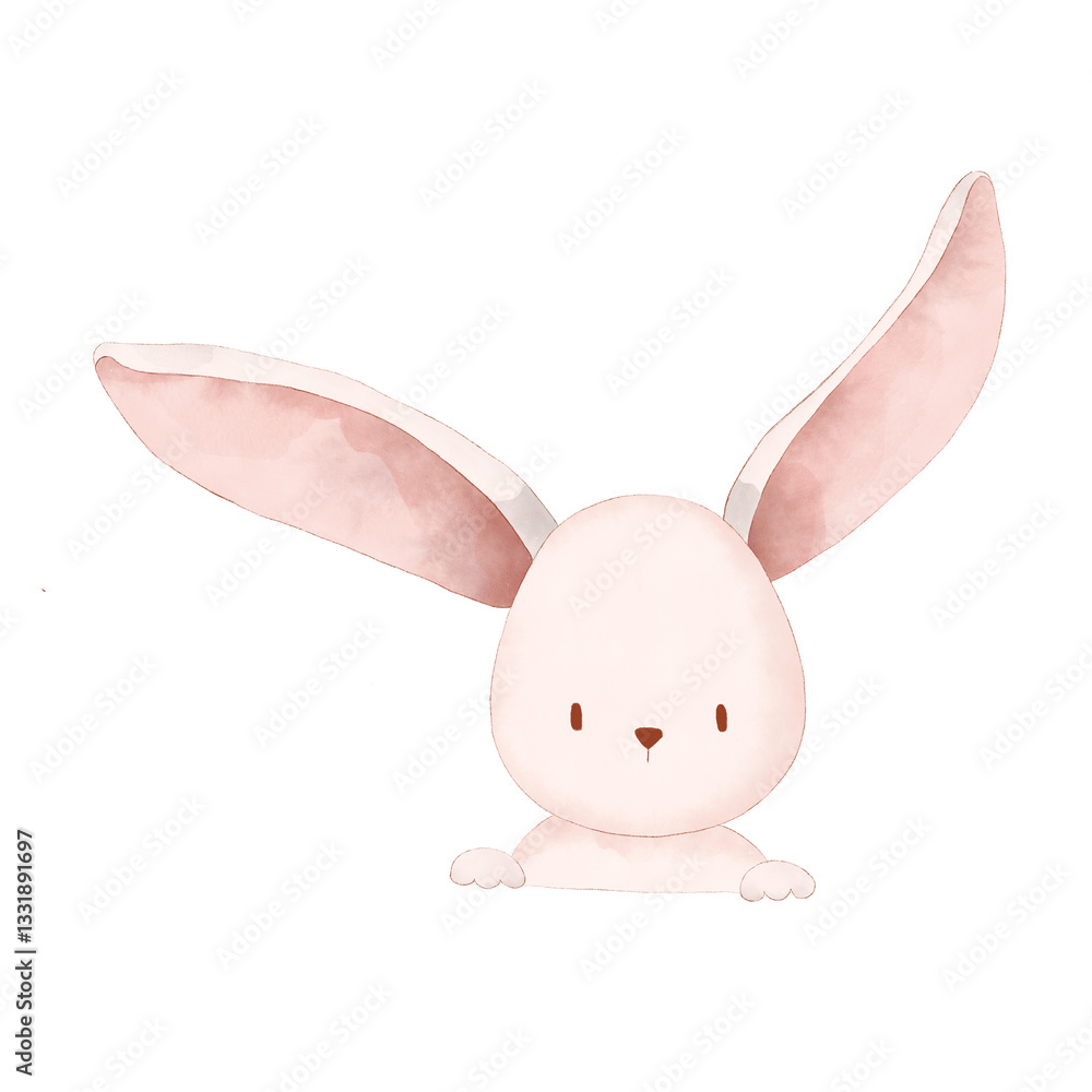 Obraz premium Watercolor cute rabbit