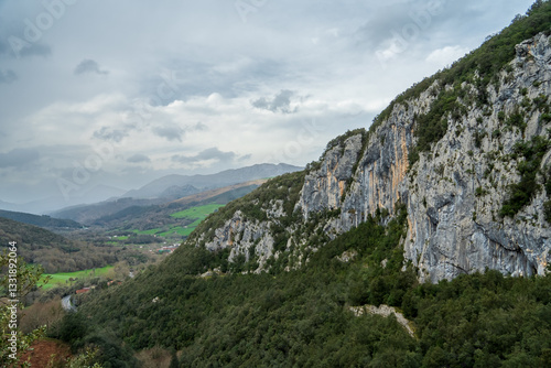 Rugged Mountain Vistas Under a Cloud-Dappled Sky
