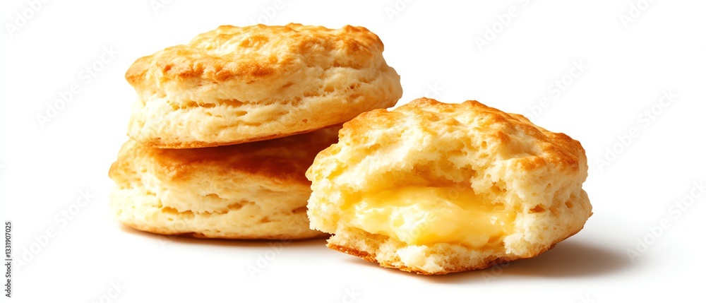 Flaky buttery biscuit with melted cheese filling. Flaky buttery biscuit with melted cheese filling.