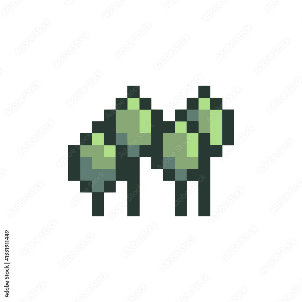 Obraz premium sprout plant retro pixel art