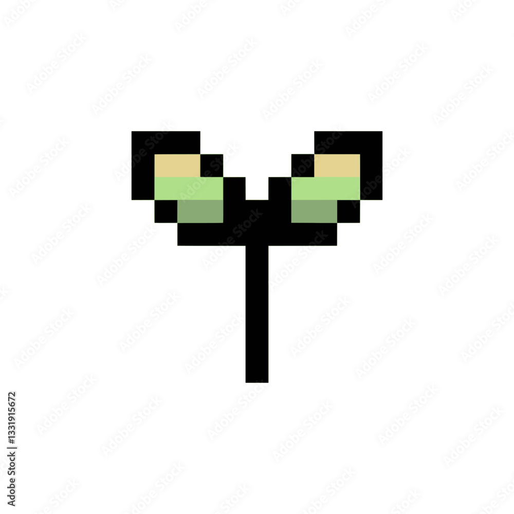 Fototapeta premium sprout plant retro pixel art