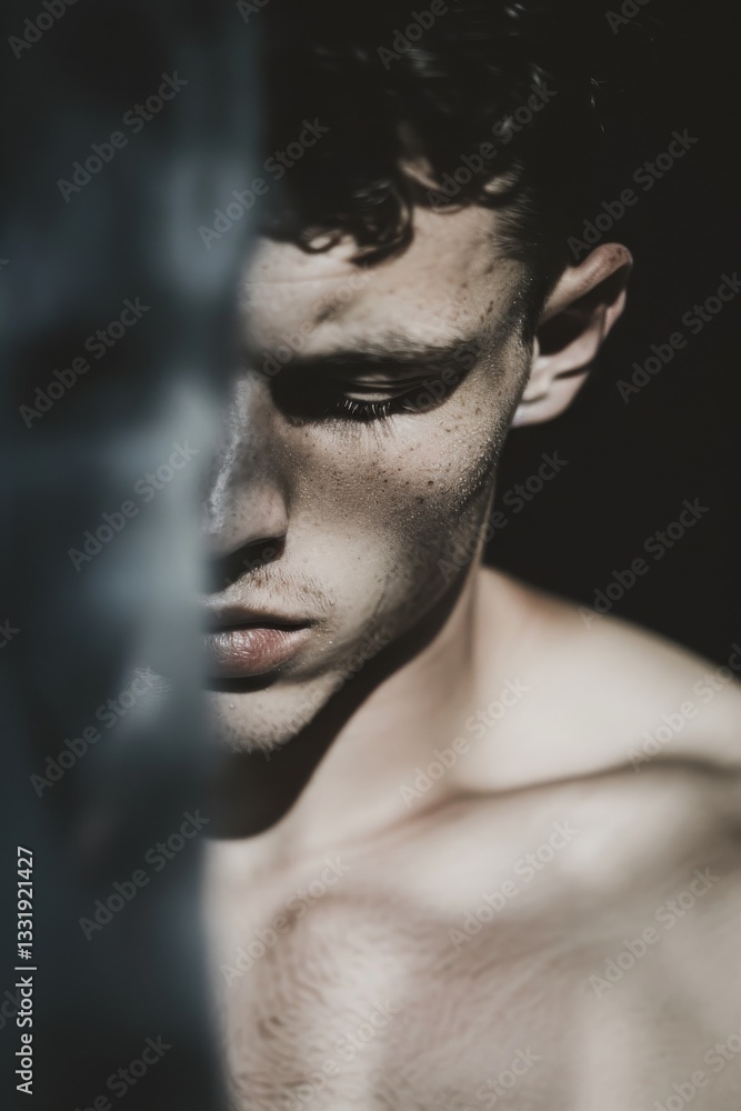 Obraz premium Introspective Young Man