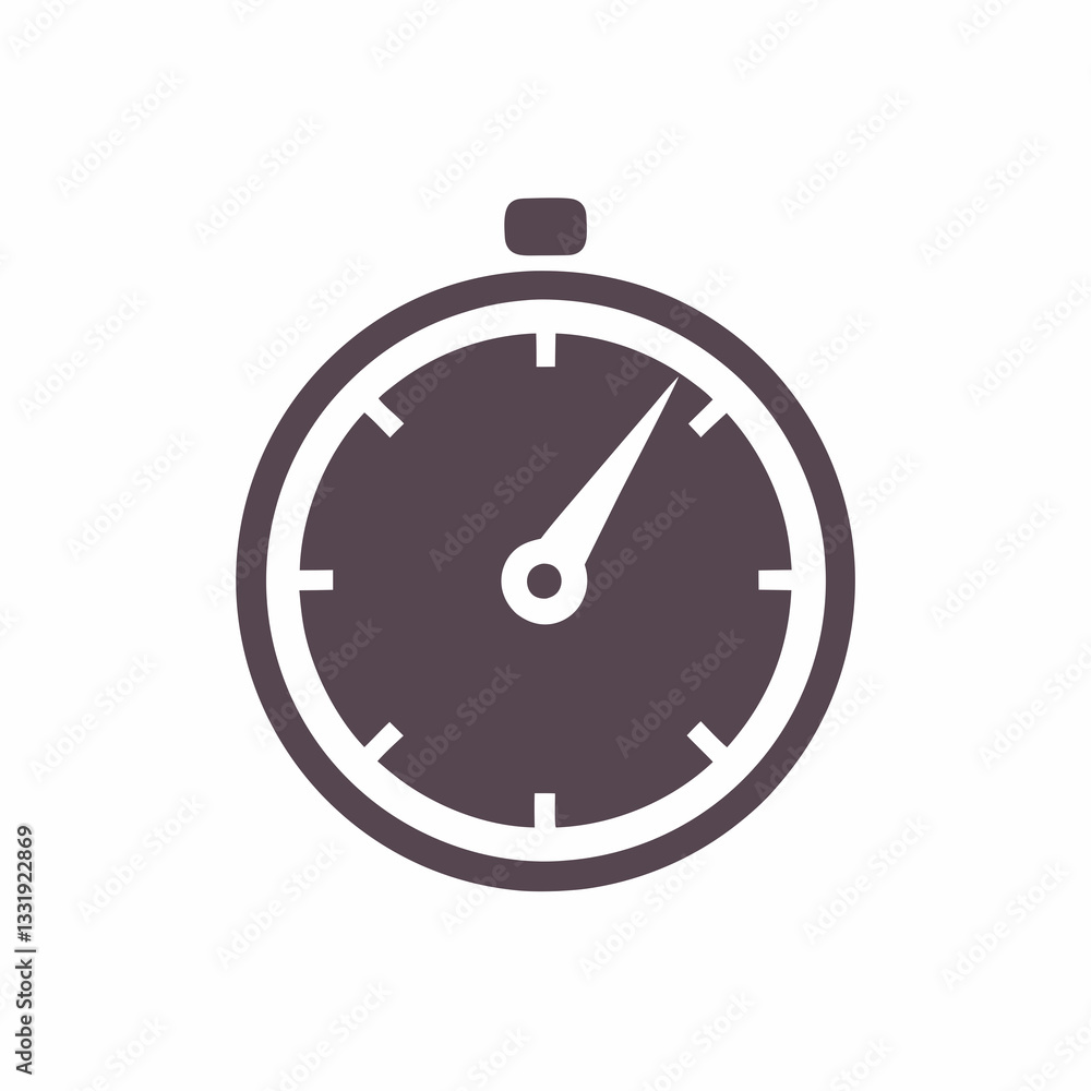 Minimalist Stopwatch Vector Icon Minimalist Stopwatch Vector Icon