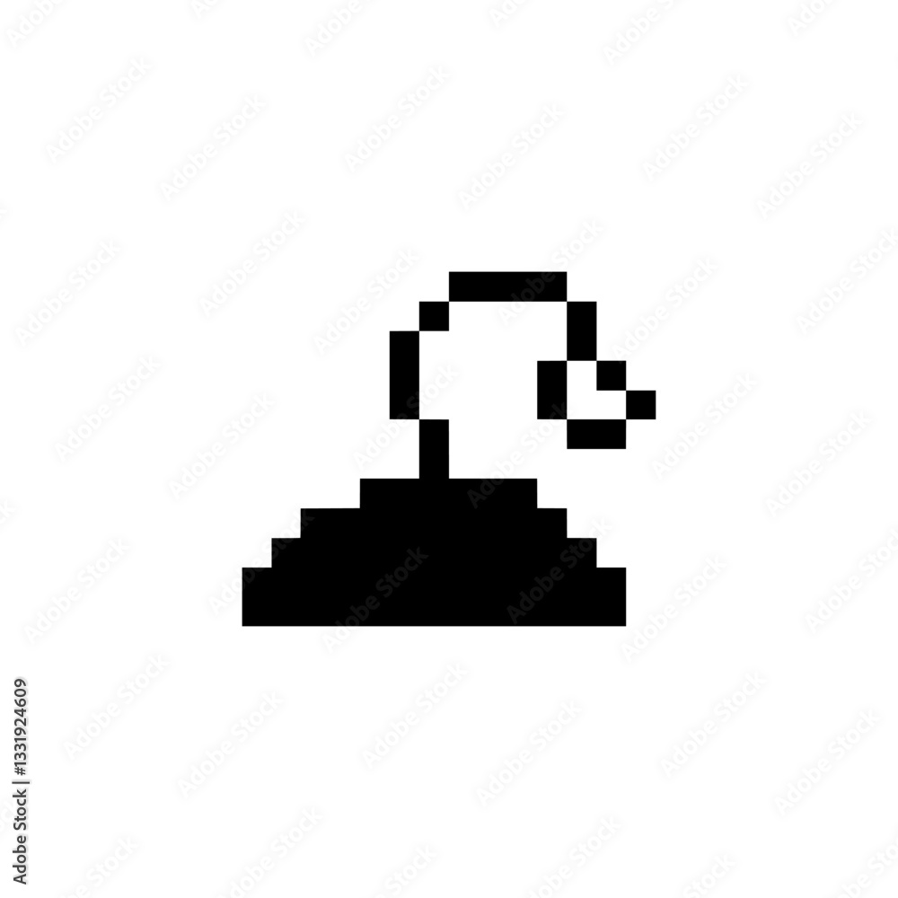 Fototapeta premium sprout plant retro pixel art