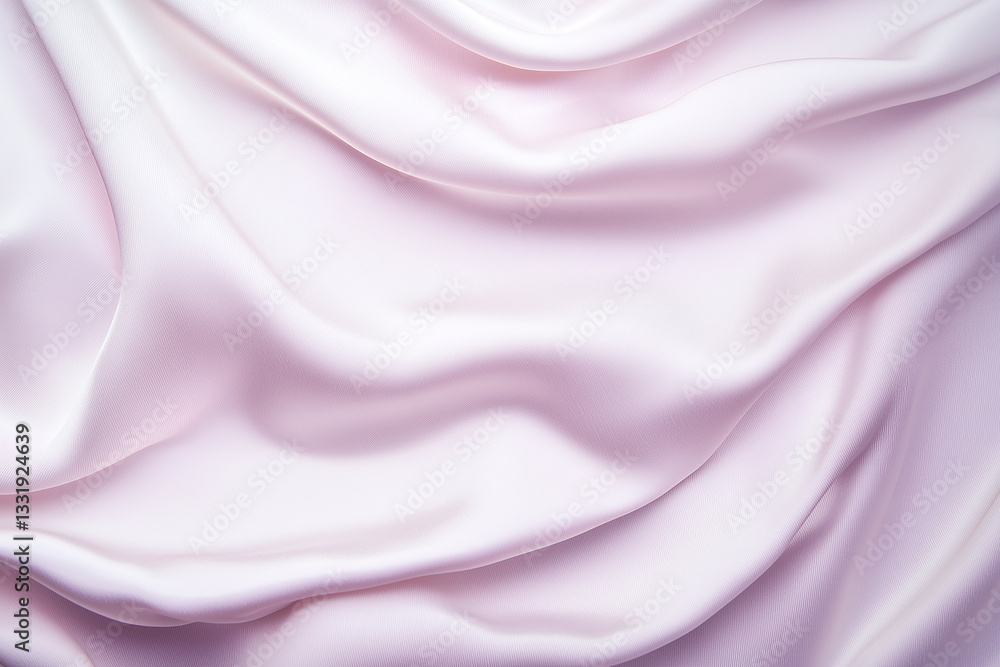 Obraz premium Soft pink satin fabric with gentle folds and smooth texture, ideal for elegant designs and fashion. Perfect for draping, upholstery, or crafting projects