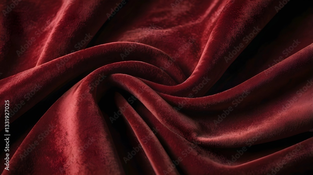 Fototapeta premium Luxurious Velvet Red Fabric Background
