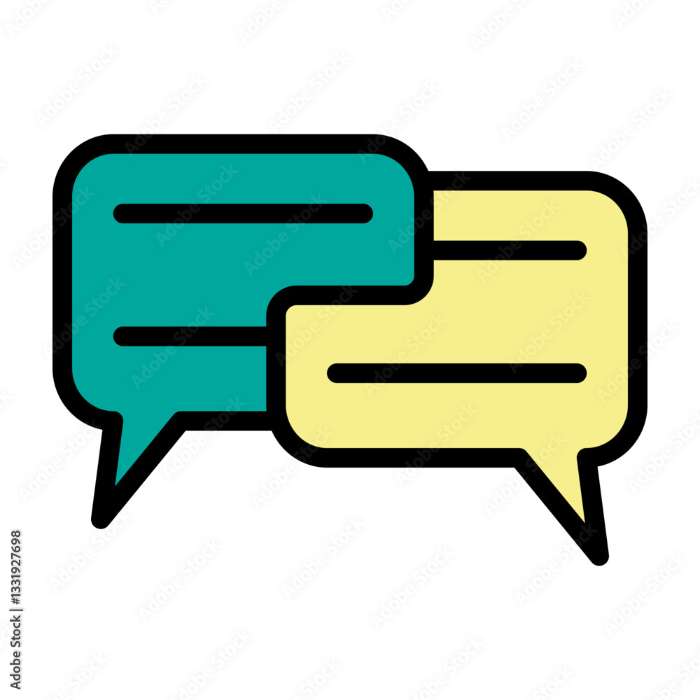 Chat Interface Vector Filled Icon Design Chat Interface Vector Filled Icon Design